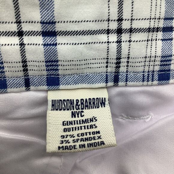 Hudson & Barrow Mens Plaid Chino Shorts Size 30 (Actual 32) NWT - Picture 8 of 13